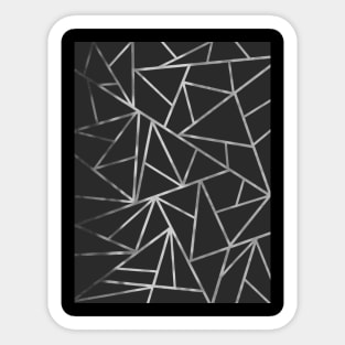 GEOMETRIC Black And Silver. Sticker